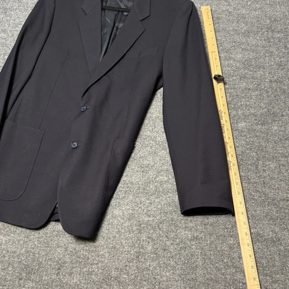 Jean-Paul Germain Sport‎ Coat Mens 42R Black Two Button Solid Made In France